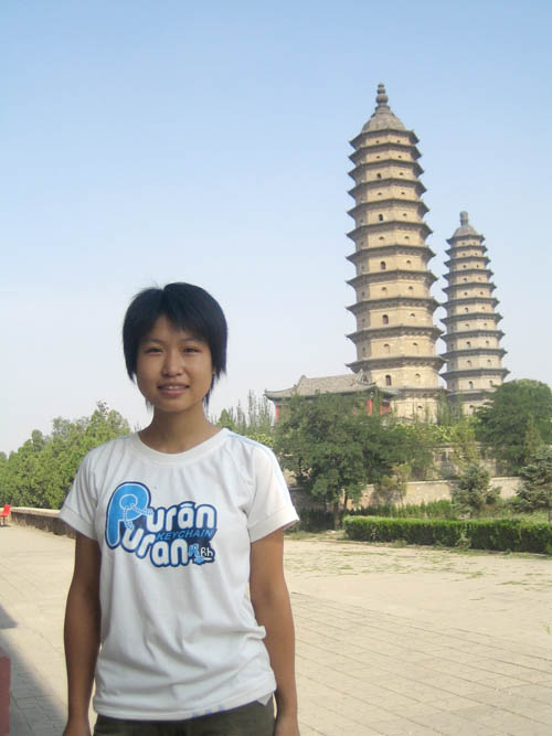 义工黄丽芳在山西